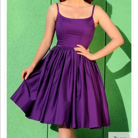 Pinup Couture Dresses Pinup Girl Clothing Pug Purple Jenny Dress